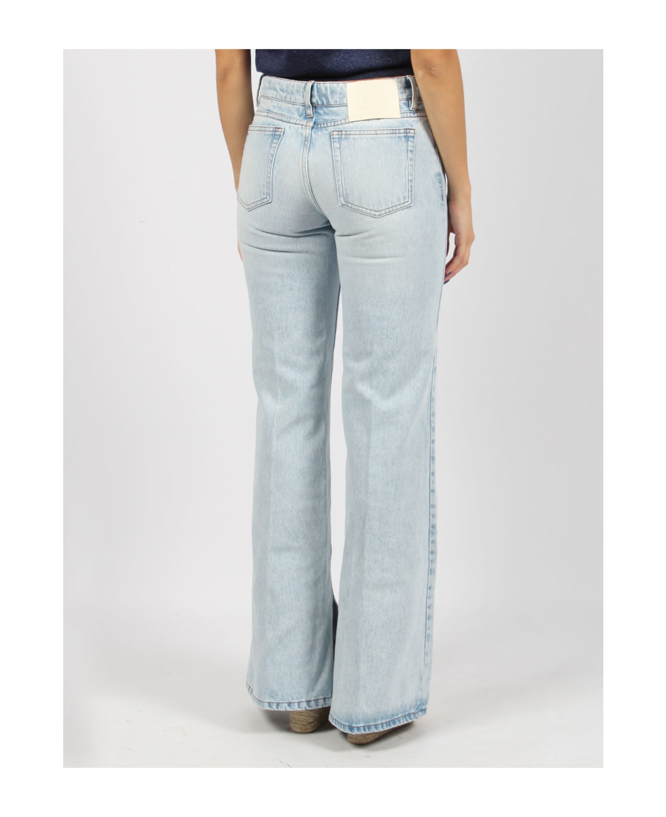 Ami Alexandre Mattiussi Slitted Flare Fit Jeans - Blue