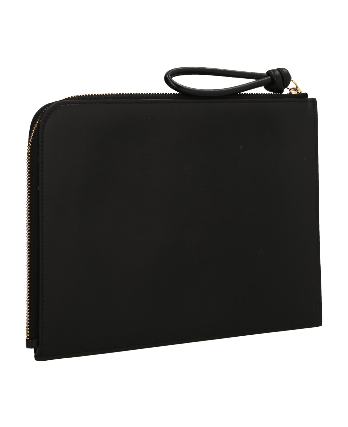 Jil Sander Logo Leather Clutch - Black