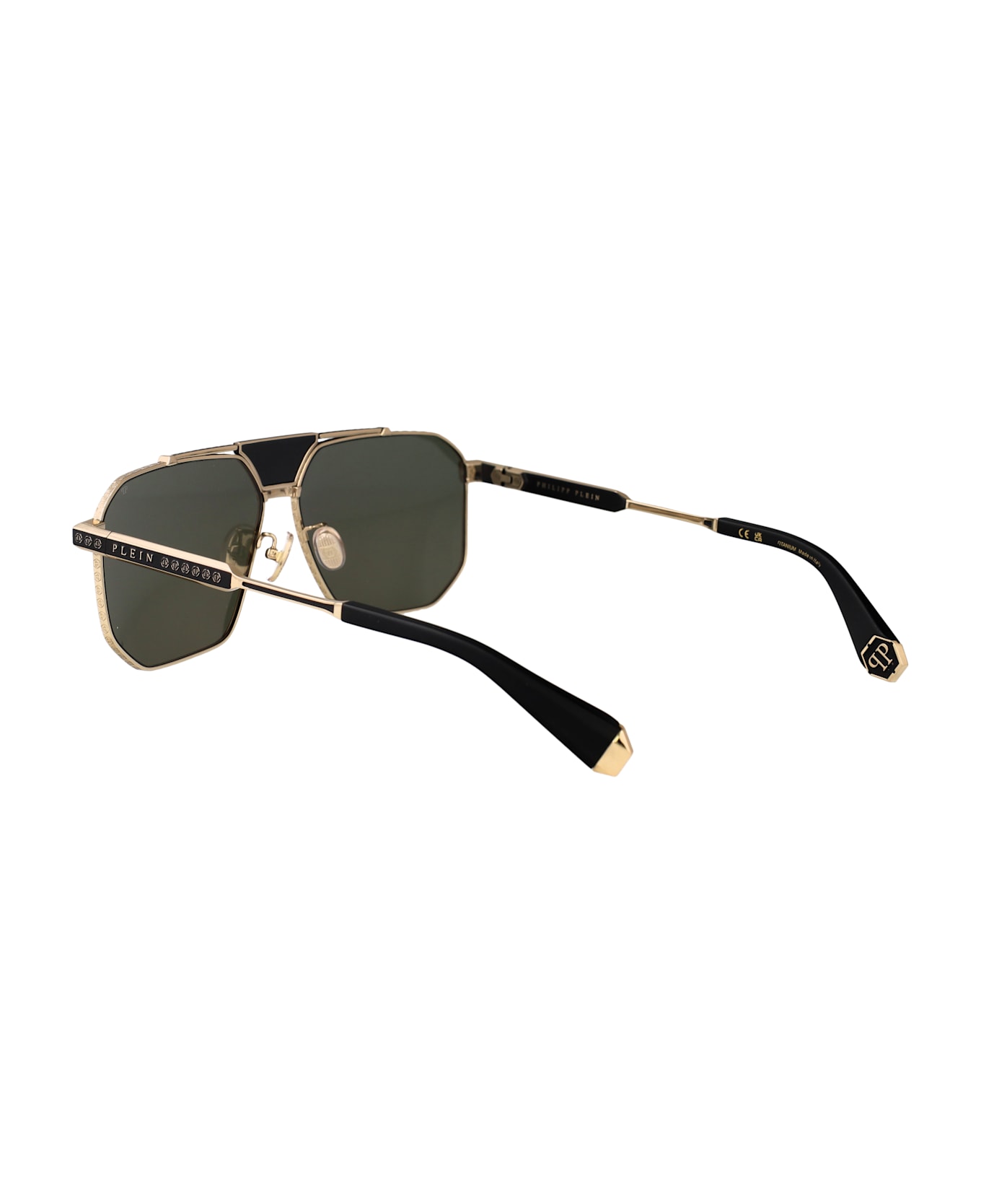 Philipp Plein Legacy Sunglasses - ORO ROSE' LUCIDO C/PARTI NERO SEMILUCIDO