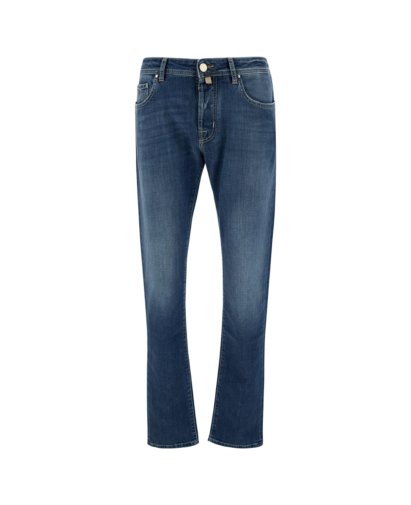 Jacob Cohen Blue Slim Five-pocket Jeans In Cotton Denim Man - Blu デニム