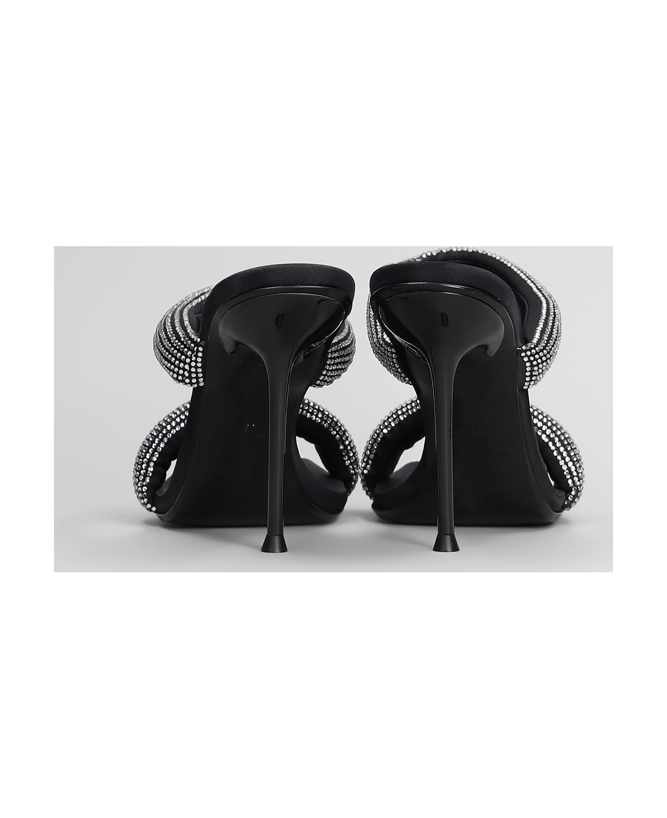 Alexander Wang Julie Tubular Sandals In Black Nylon - black