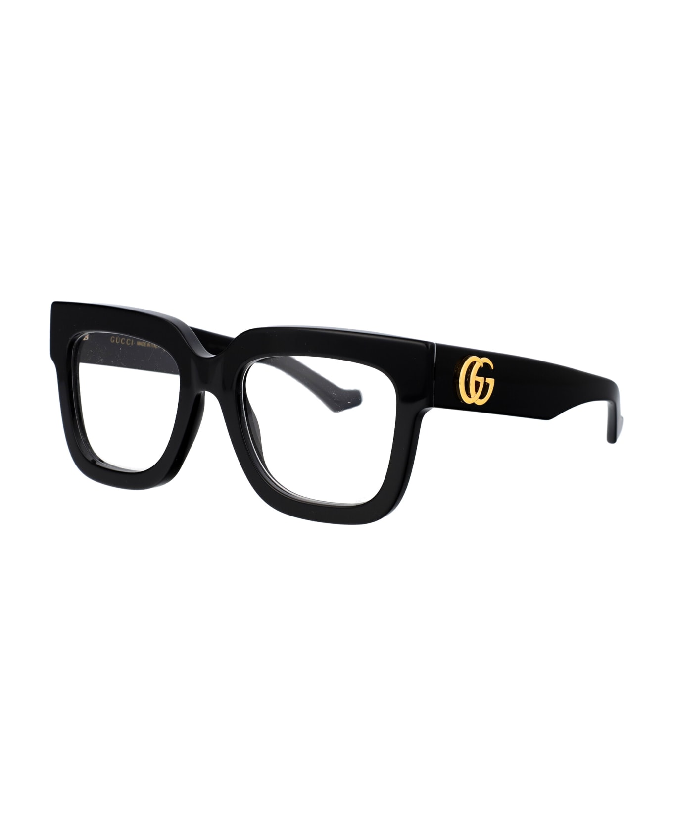 Gucci Eyewear Gg1549o Glasses - 001 BLACK BLACK TRANSPARENT アイウェア