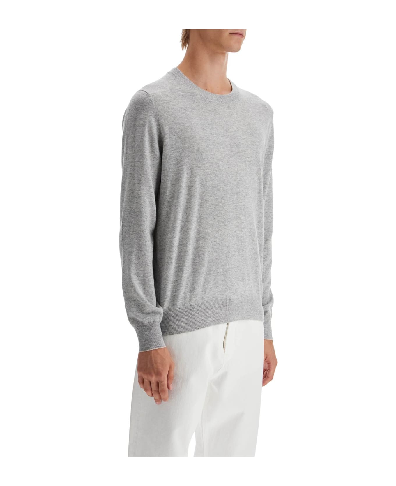 Brunello Cucinelli Cashmere Pullover For A Stylish - Grey