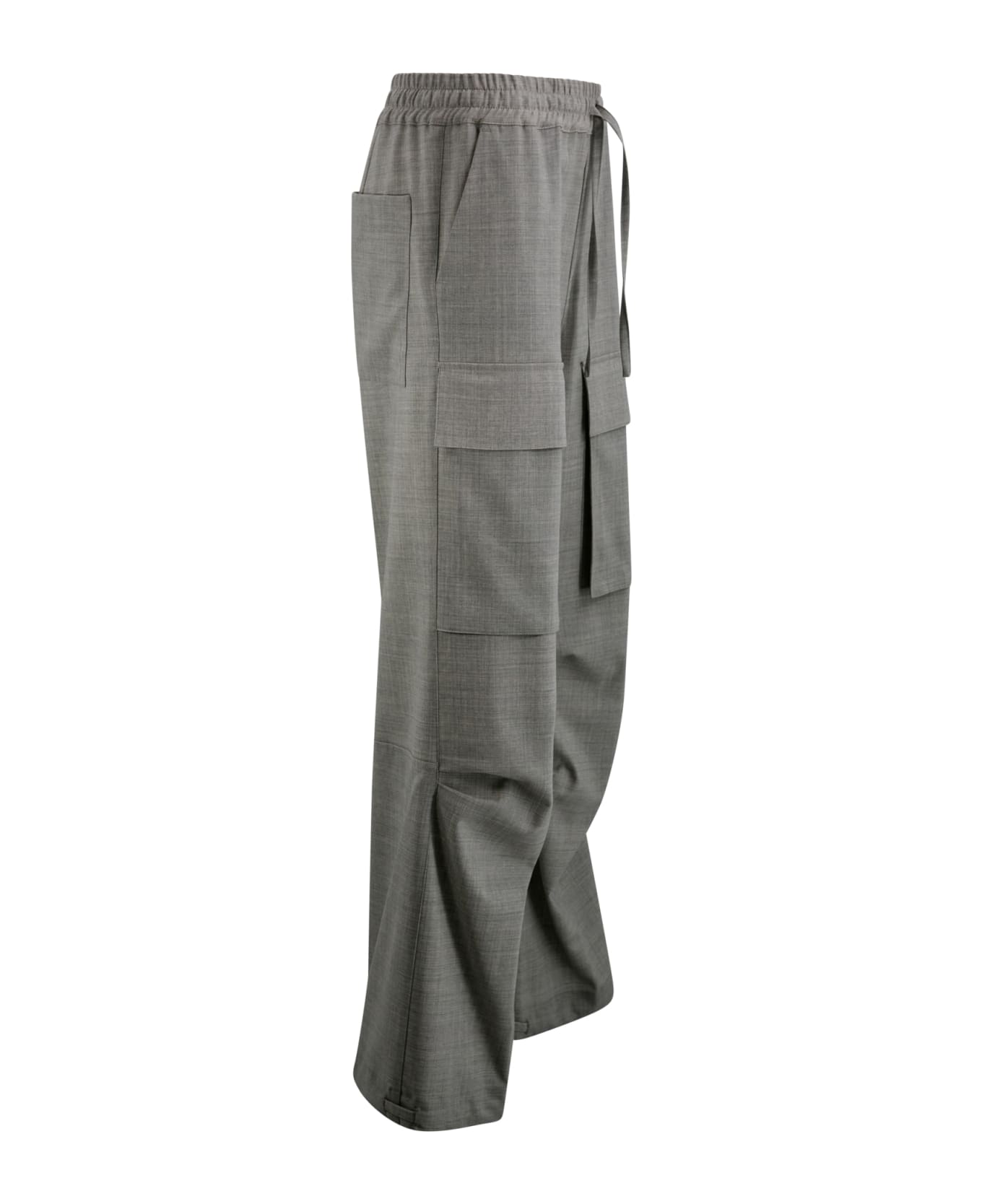 Parosh Straight-leg Cargo Trousers - Grey ボトムス