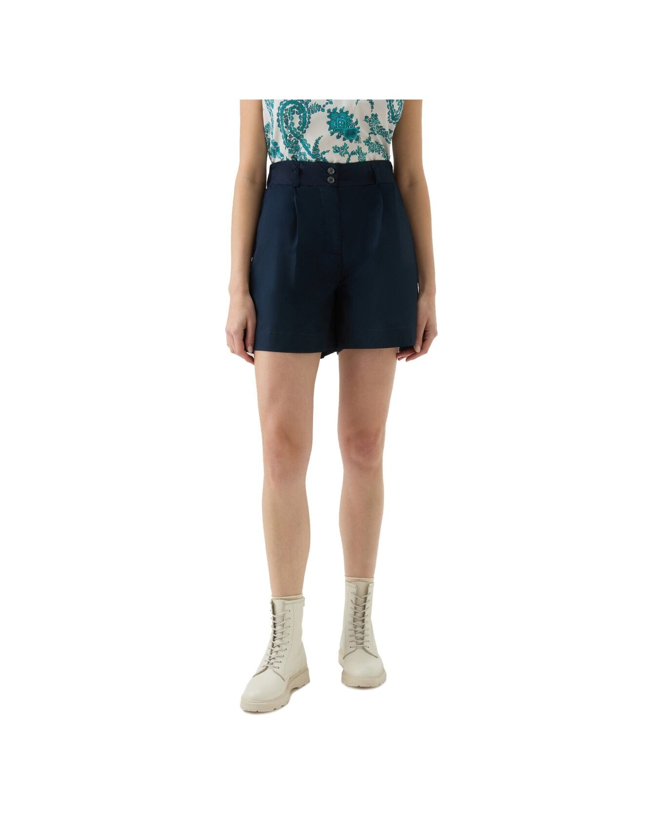 Woolrich Blue Shorts - Melton Blue