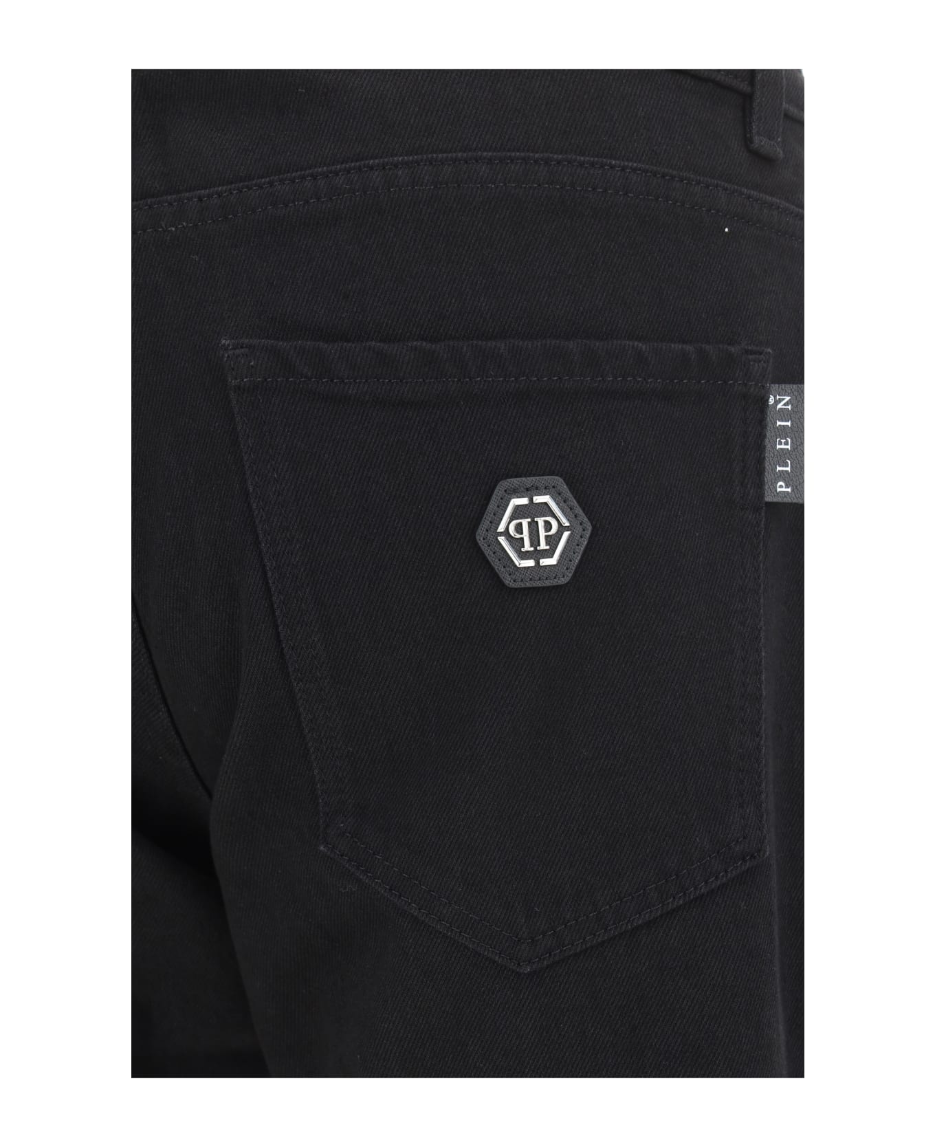 Philipp Plein Denim Pants - Jet Black