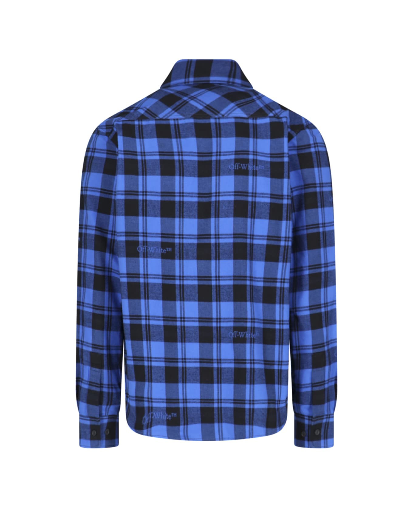 Off-White Checked Flannel Shirt - Blue シャツ