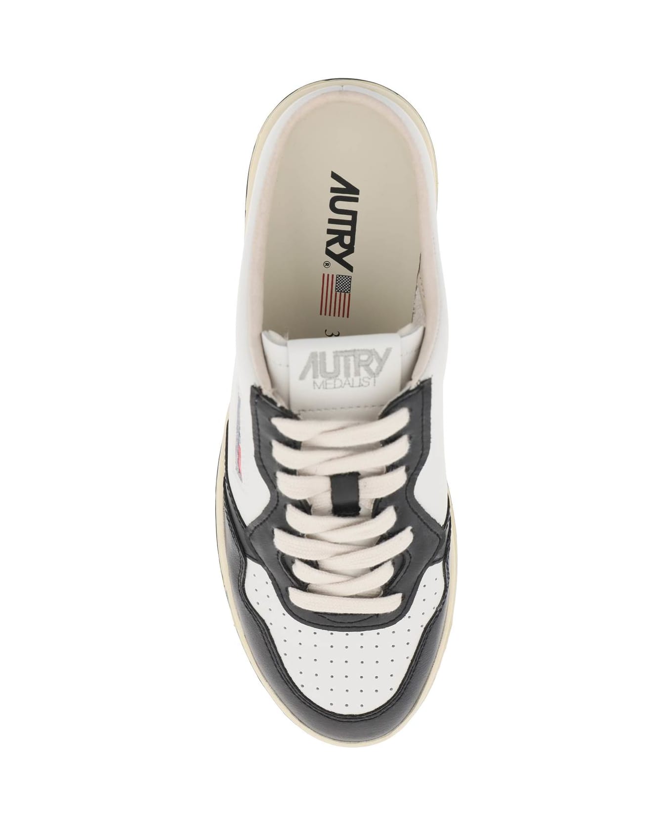 Autry Medalist Mule Low Sneakers - WHITE BLACK (White)