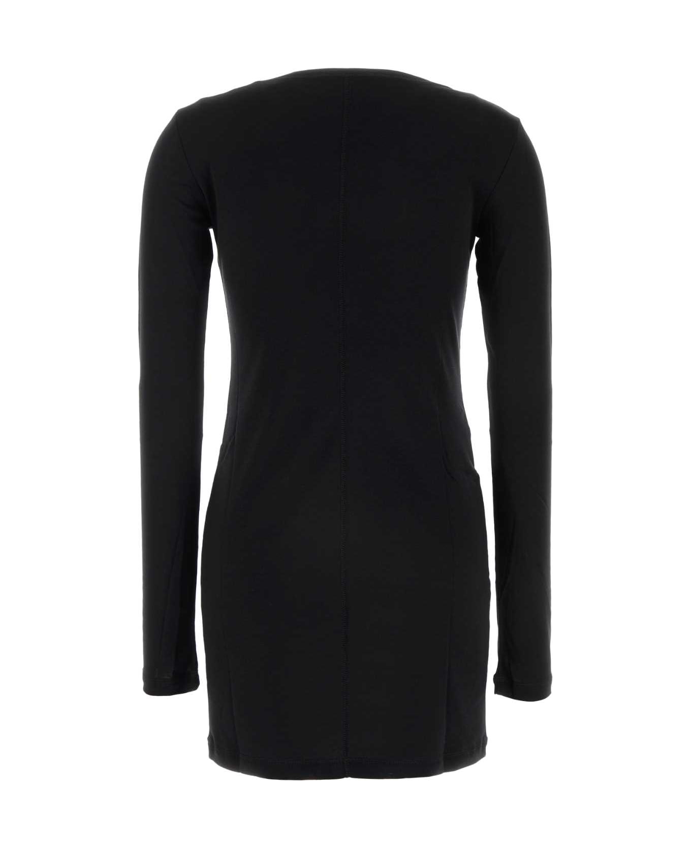 Miu Miu Black Jersey Mini Dress - NERO