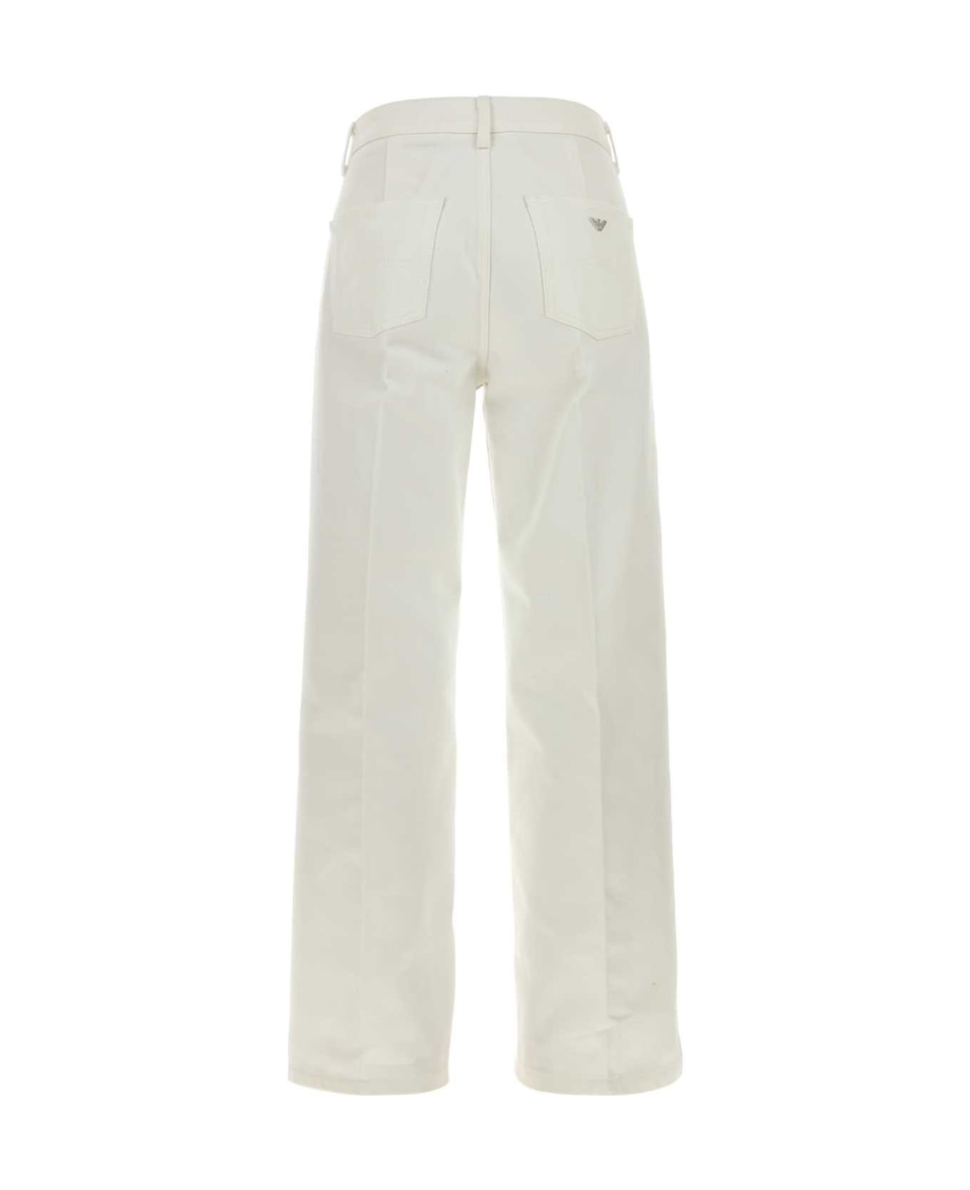 Emporio Armani White Denim J33 Jeans - BETULLA