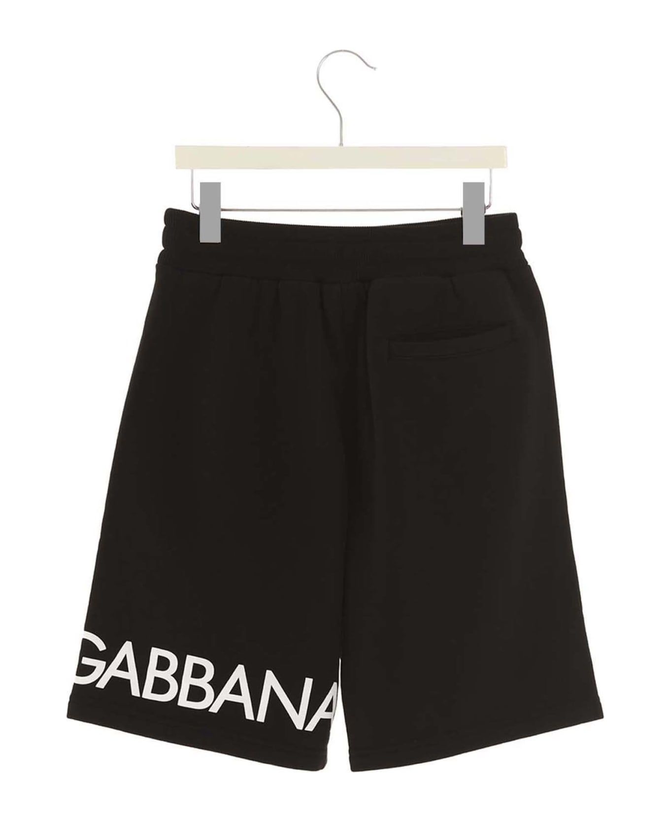 Dolce Mary & Gabbana Logo Bermuda Shorts - Nero