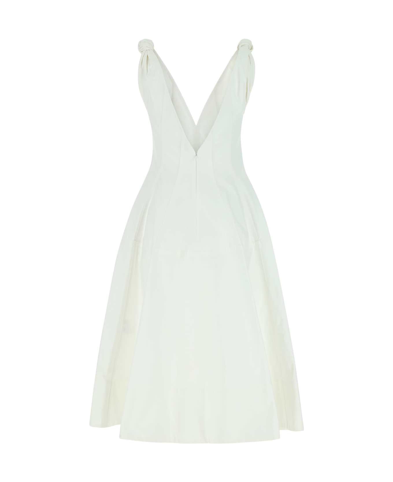 Bottega Veneta White Cotton Dress - 9000