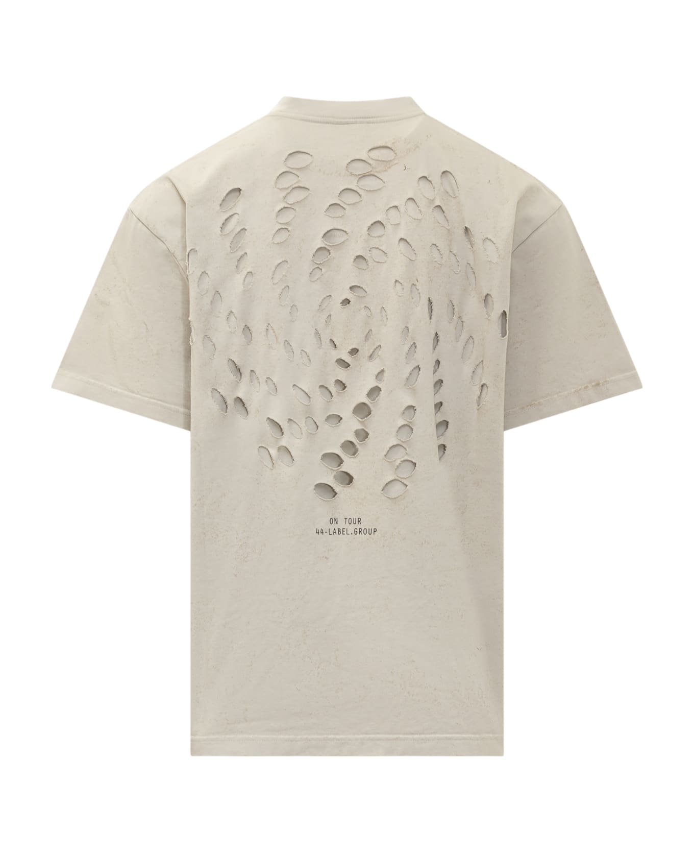 44 Label Group T-shirt Con Vortex Effect - DIRTY WHITE-GYPS シャツ