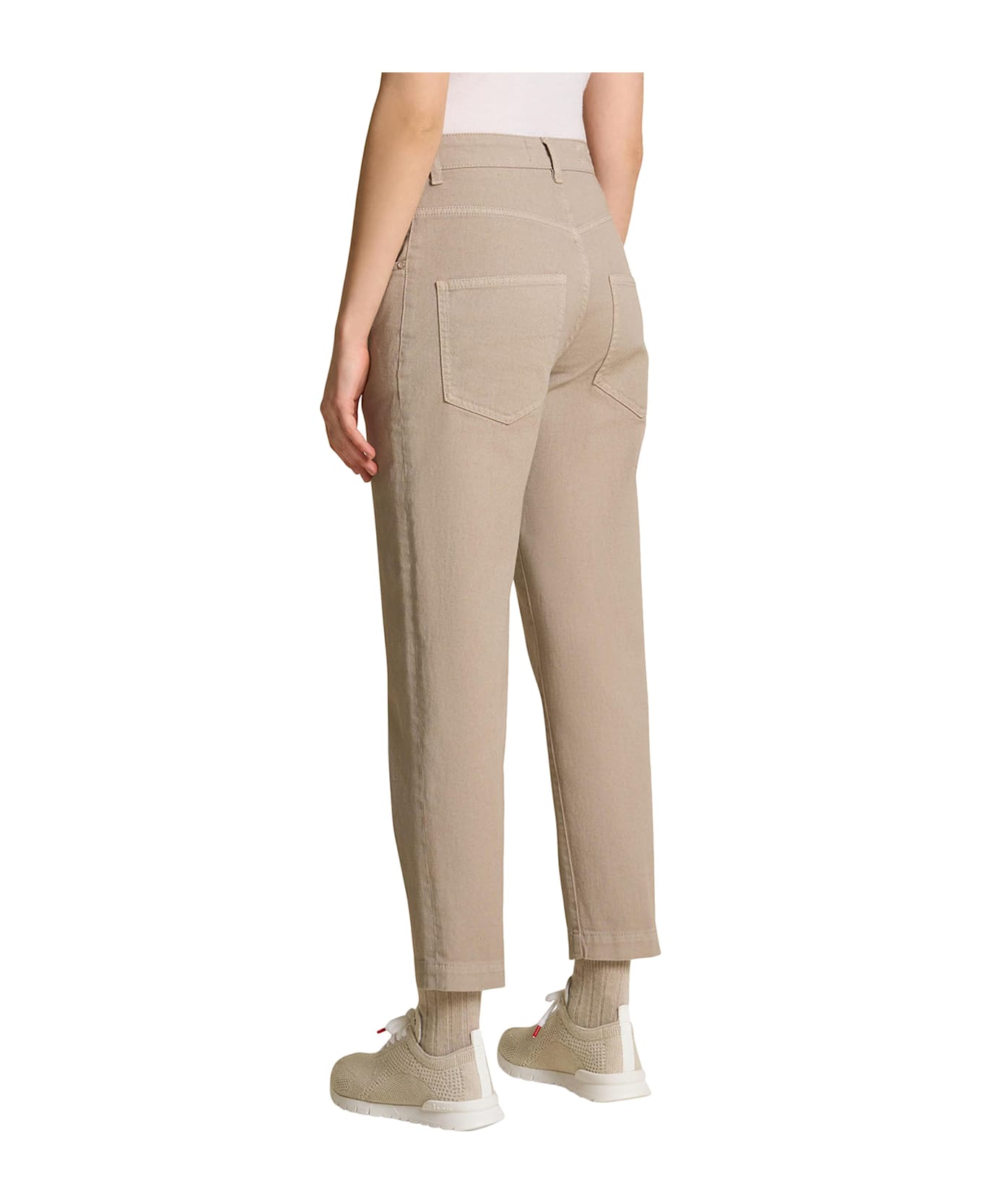 Kiton Trousers Cotton - BEIGE