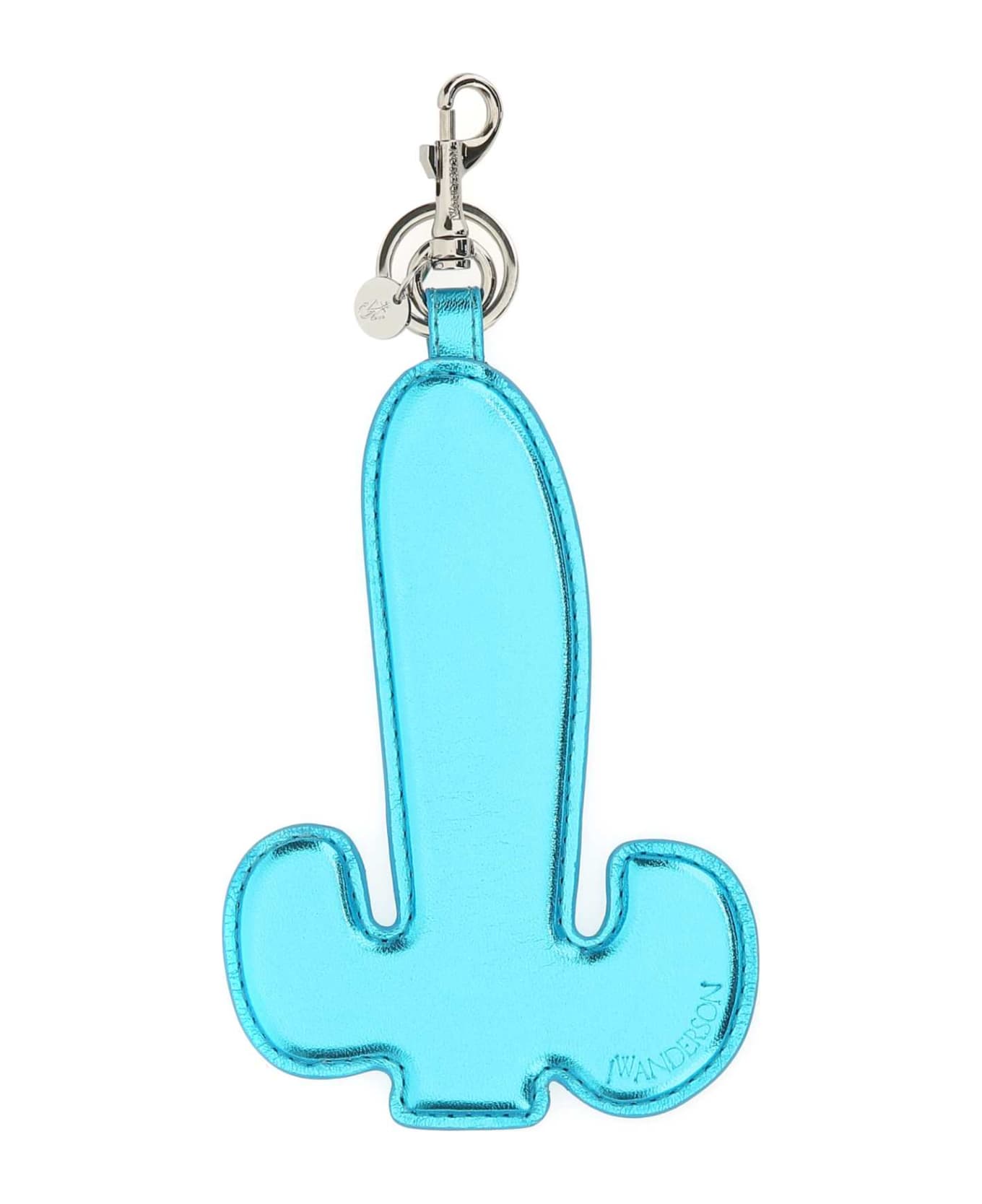 J.W. Anderson Light Blue Leather Key Chain - 840
