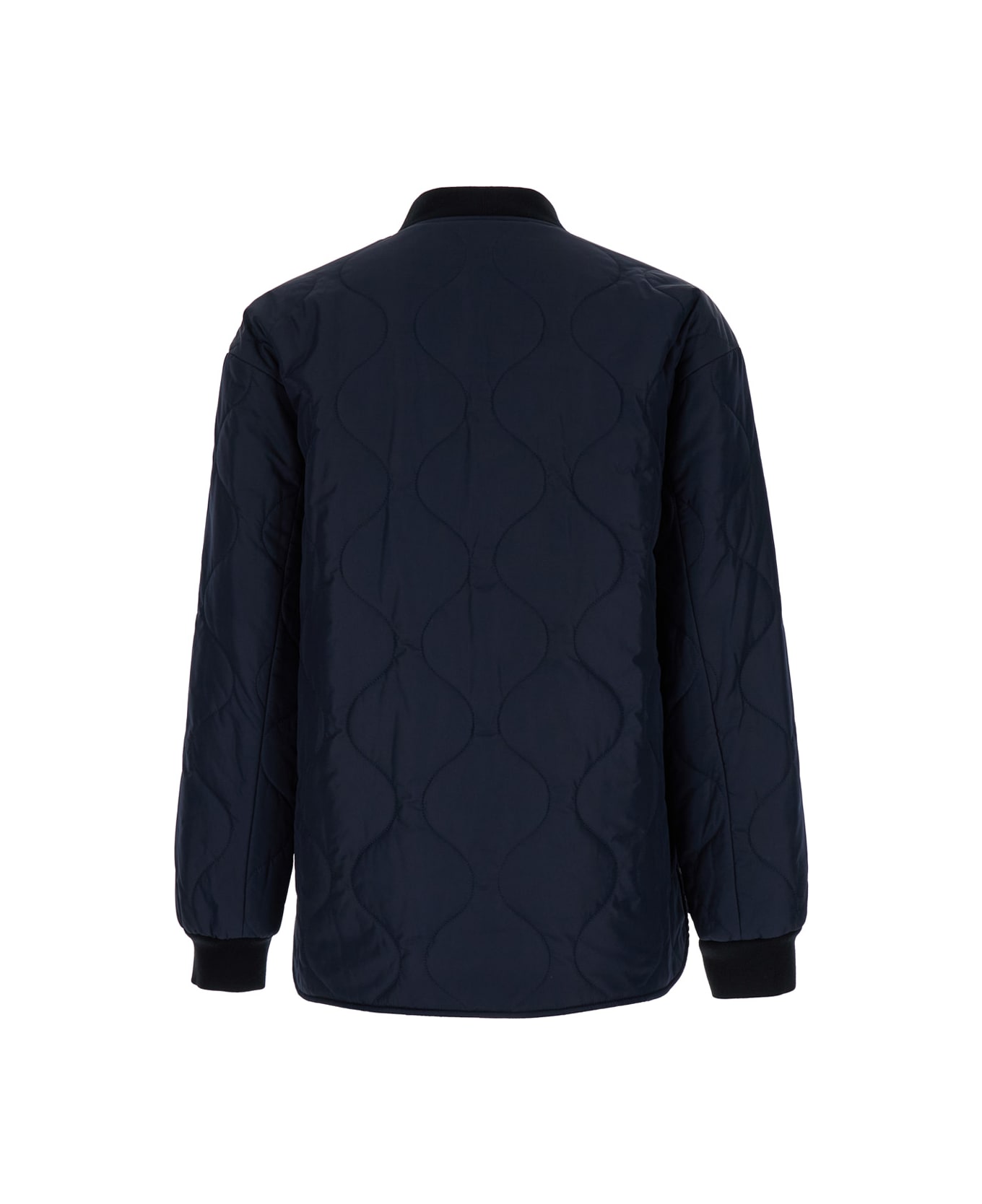 A.P.C. 'florent' Blue Jacket With Snap Buttons In Quilted Fabric Man - Blu