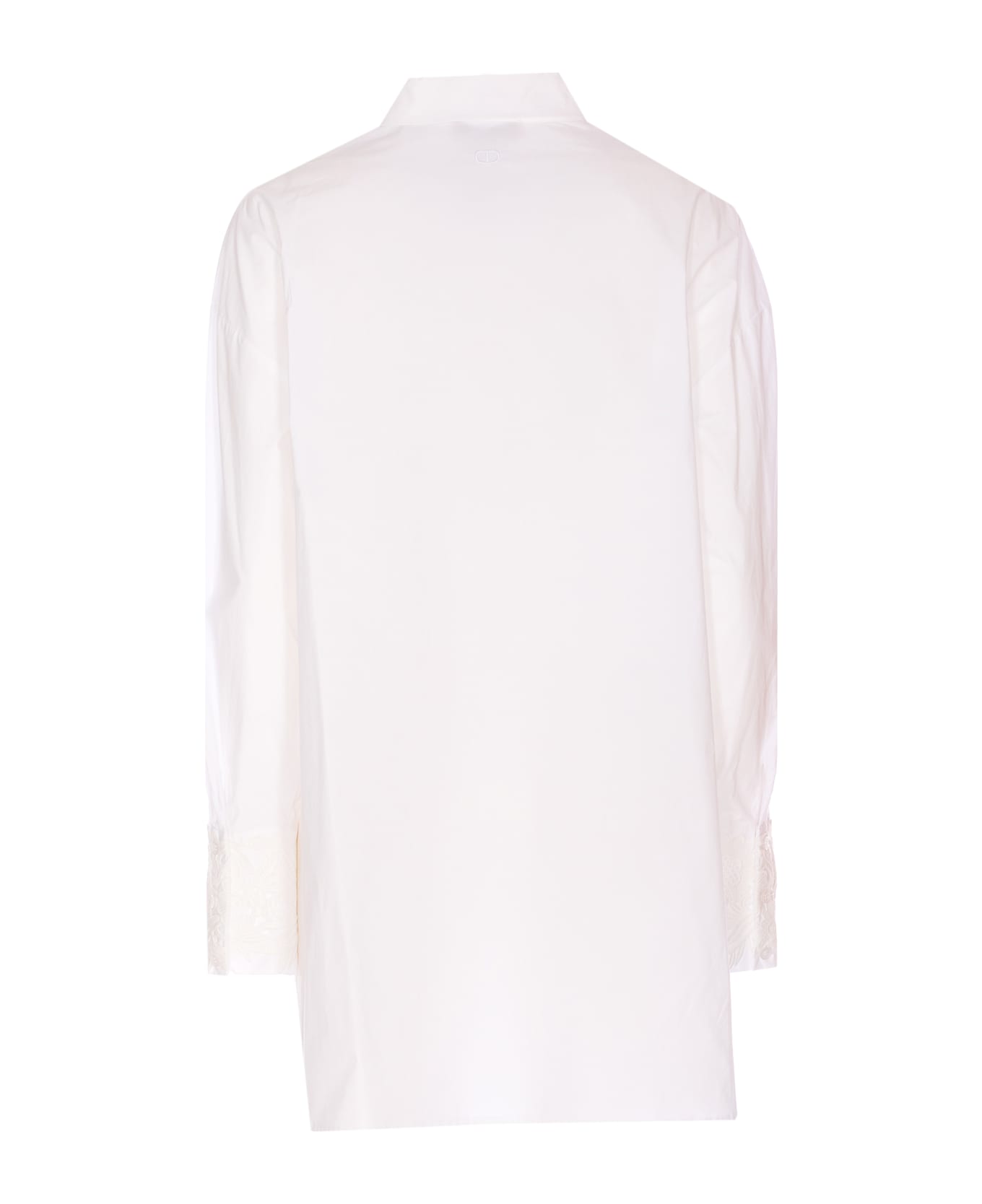 TwinSet Over Popeline Lace Shirt - White