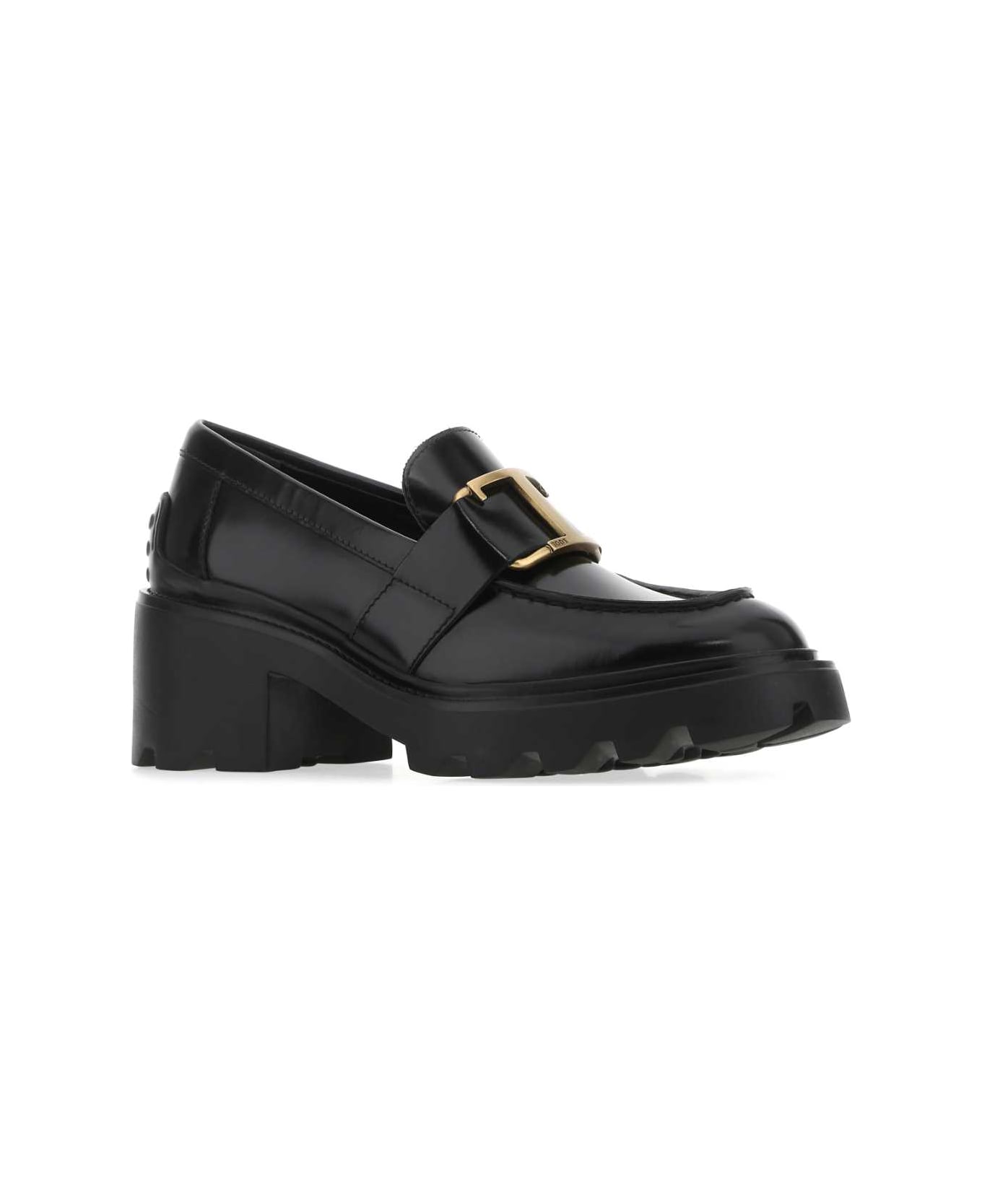 Tod's Black Leather Loafers - B999