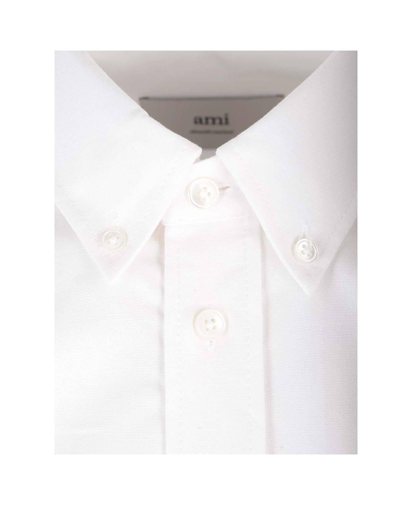 Ami Alexandre Mattiussi Blue Cotton Button-down 
ami De Coeur
 Shirt - WHITE