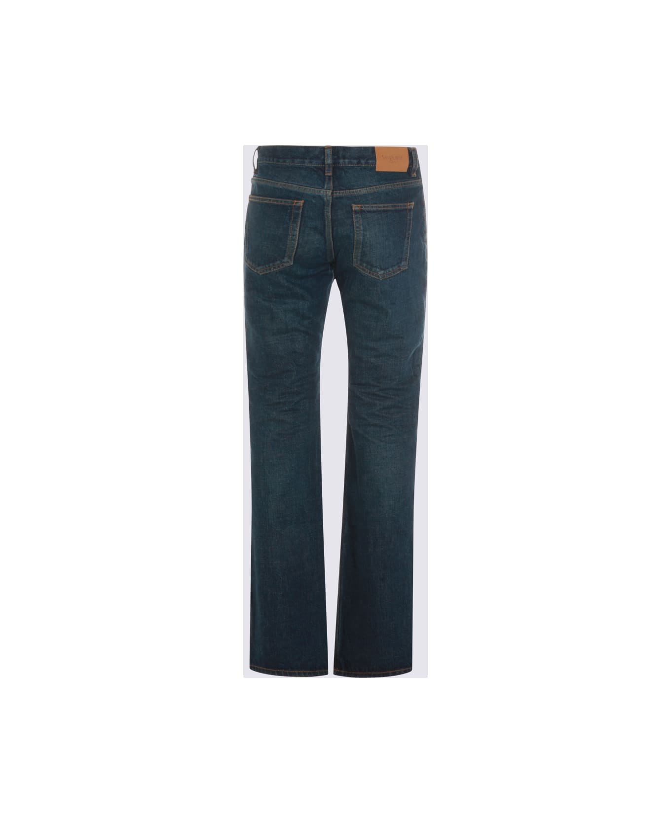 Saint Laurent Dark Blue Cotton Jeans - Blue
