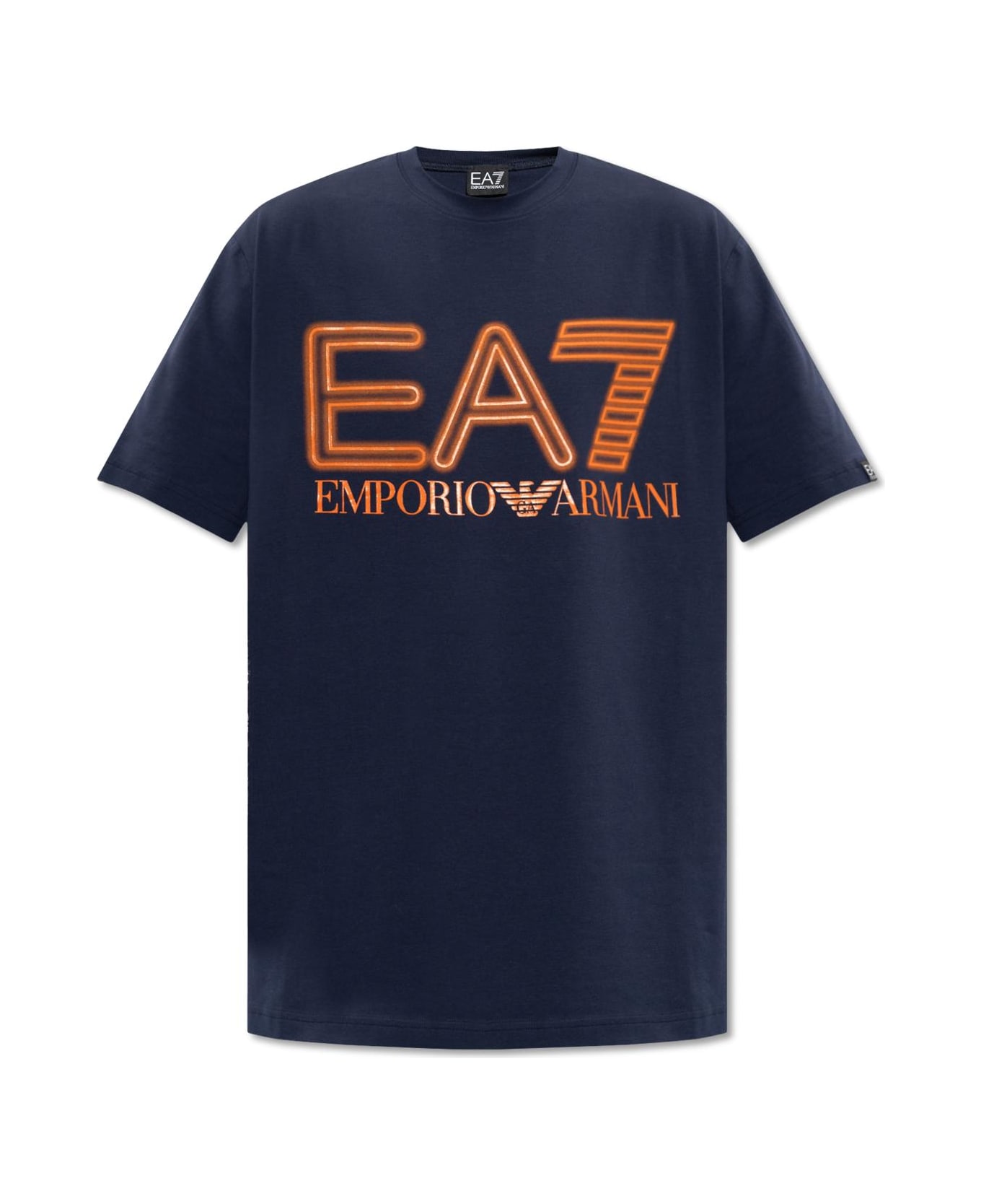 EA7 Emporio Armani T-shirt With Logo - Blue シャツ