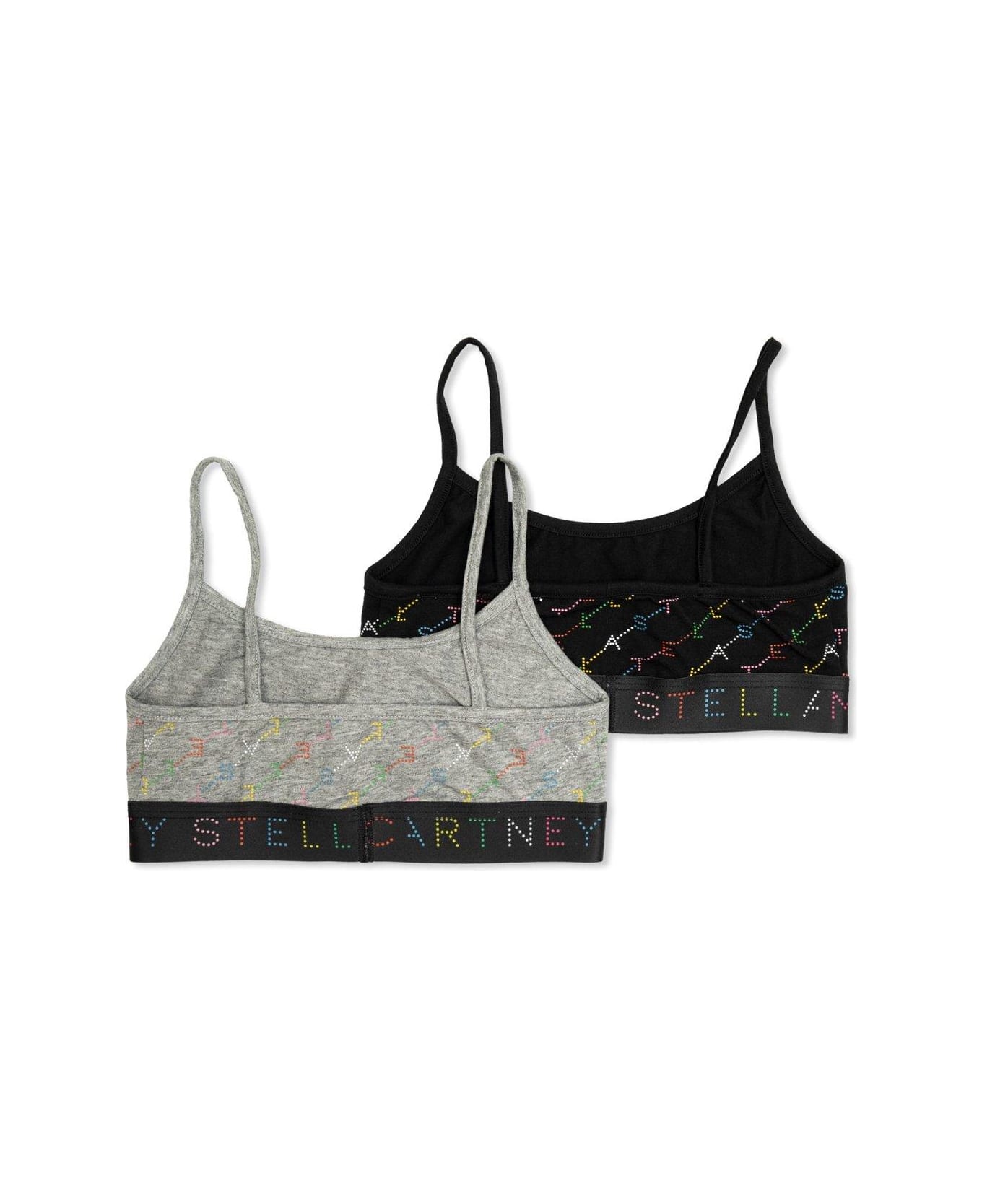 Stella McCartney Logo Printed Pack Of Two Kids - Nero e Grigio