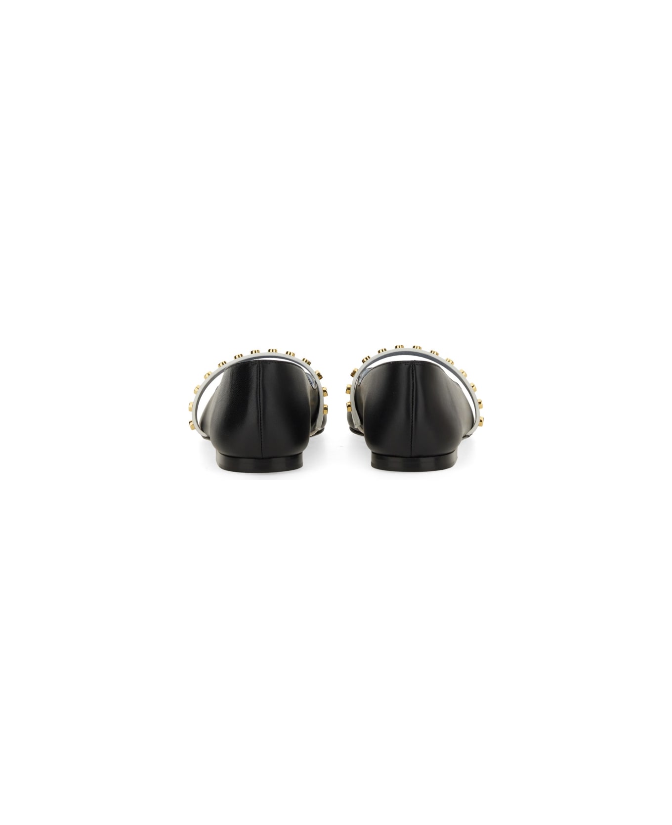 Alexander McQueen Leather Ballerina - BLACK フラットシューズ