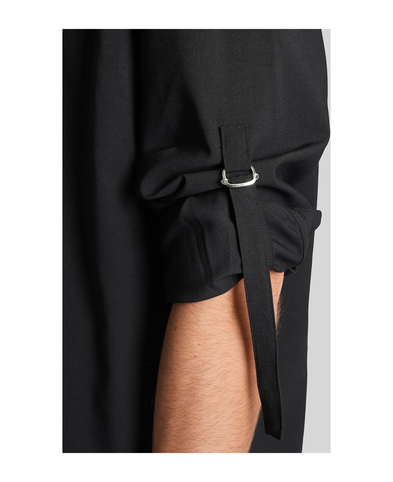 Attachment Shirt In Black Polyester - black