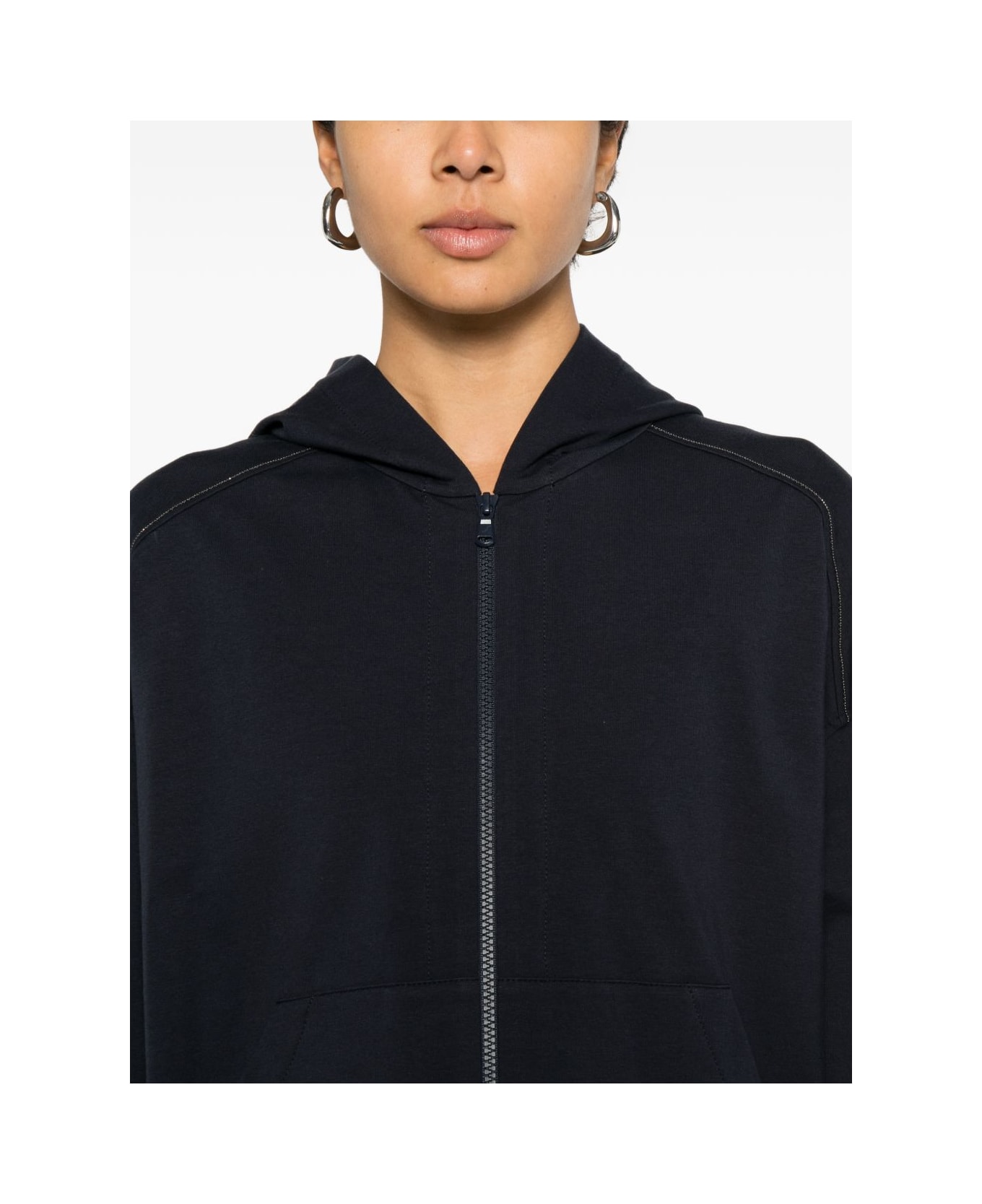 Brunello Cucinelli Cotton Hoodie - Blue