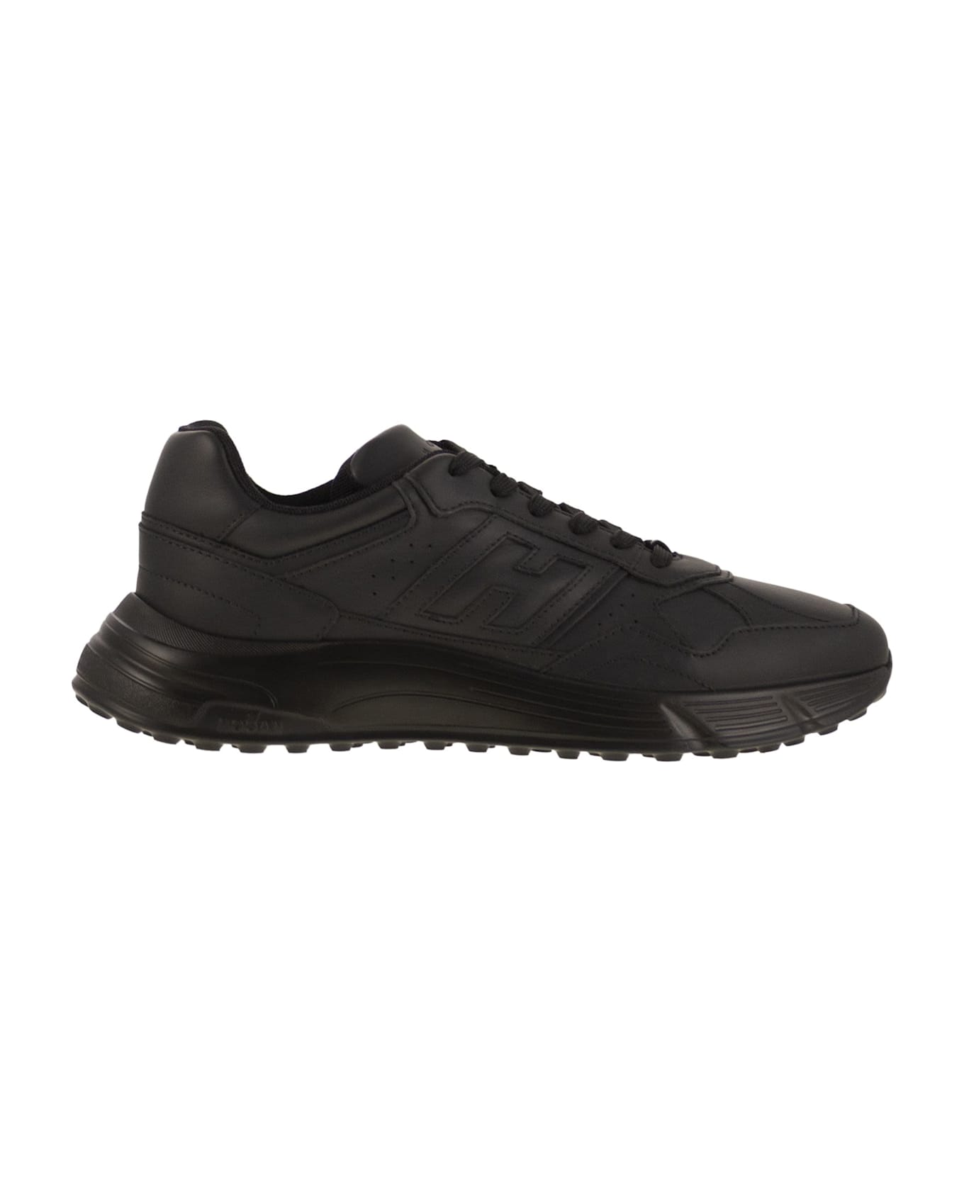 Hogan Hyperlight Leather Trainers - Black