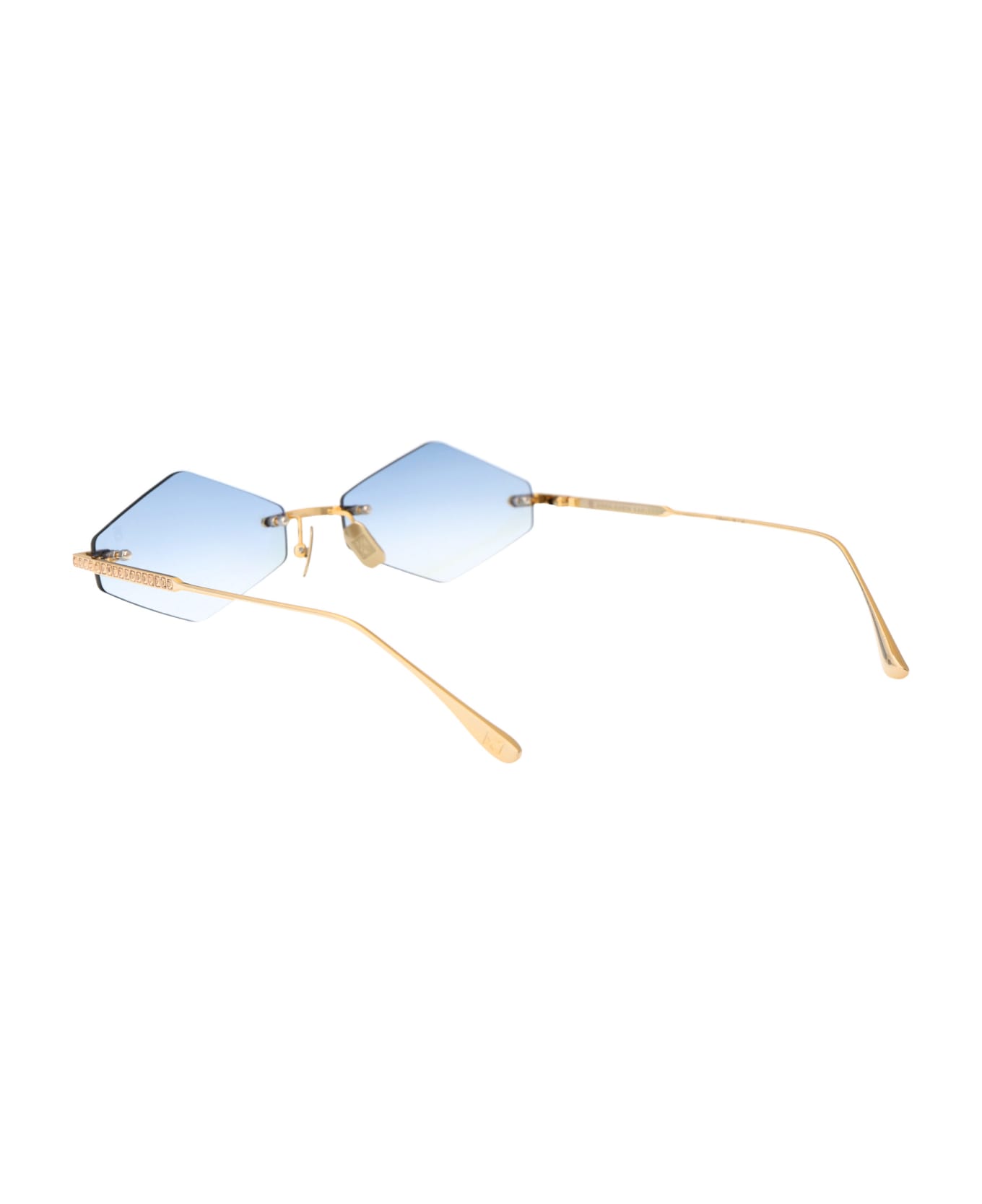 Anna-Karin Karlsson Crystal Nest Triangle Sunglasses - Gold Blue