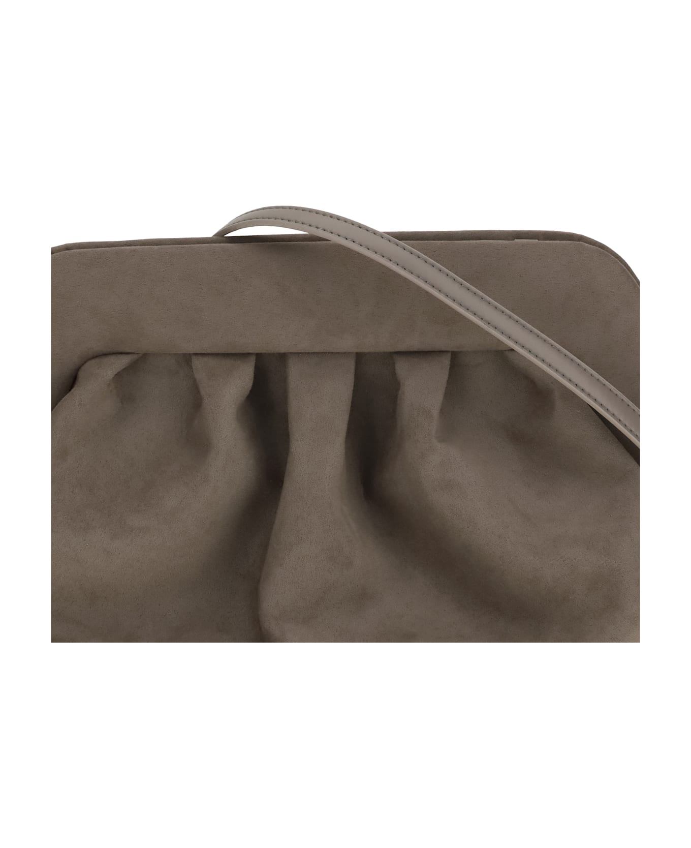THEMOIRè Bios Suede Clutch Bag - MUD
