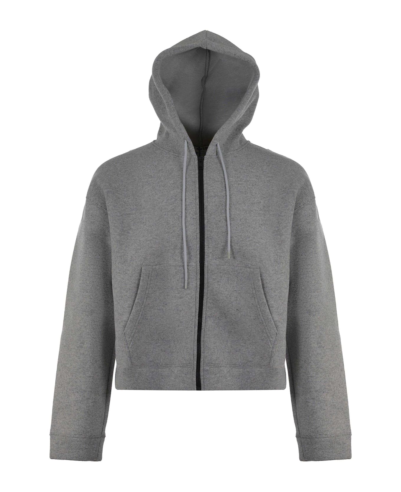 MSGM Sweatshirt In Scuba Effect Wool Blend. - Light Grey