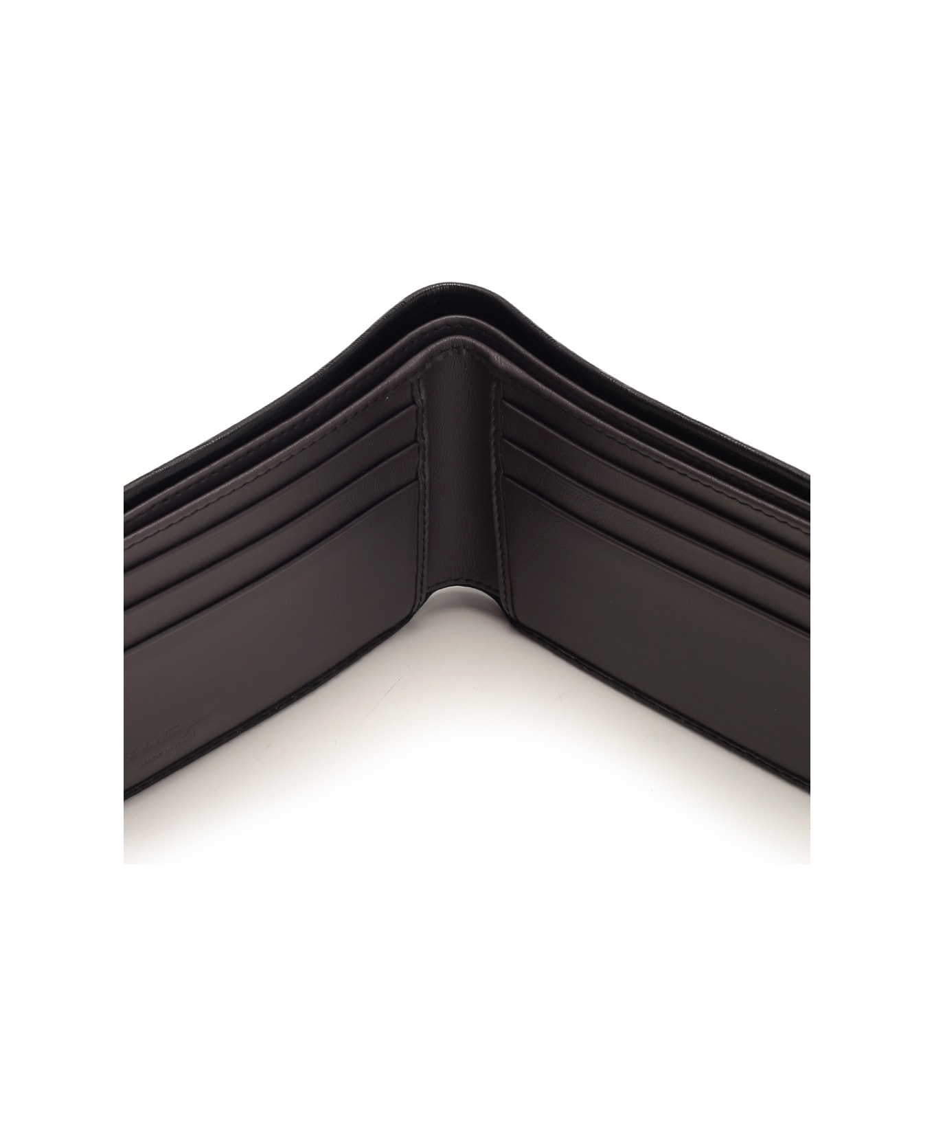 Ferragamo Black Leather Wallet - BLACK