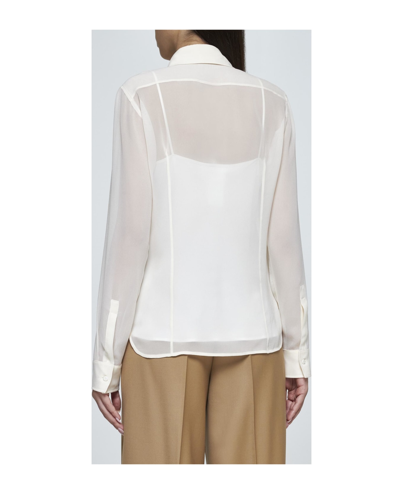 Max Mara Ercole Silk Shirt - Vanilla