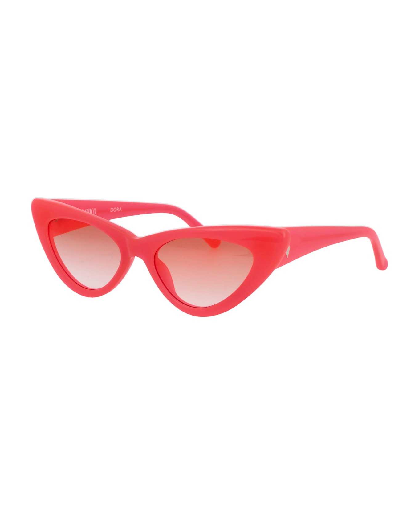 The Attico Dora Sunglasses - NEONPINK/SILVER/ORANGEGRAD