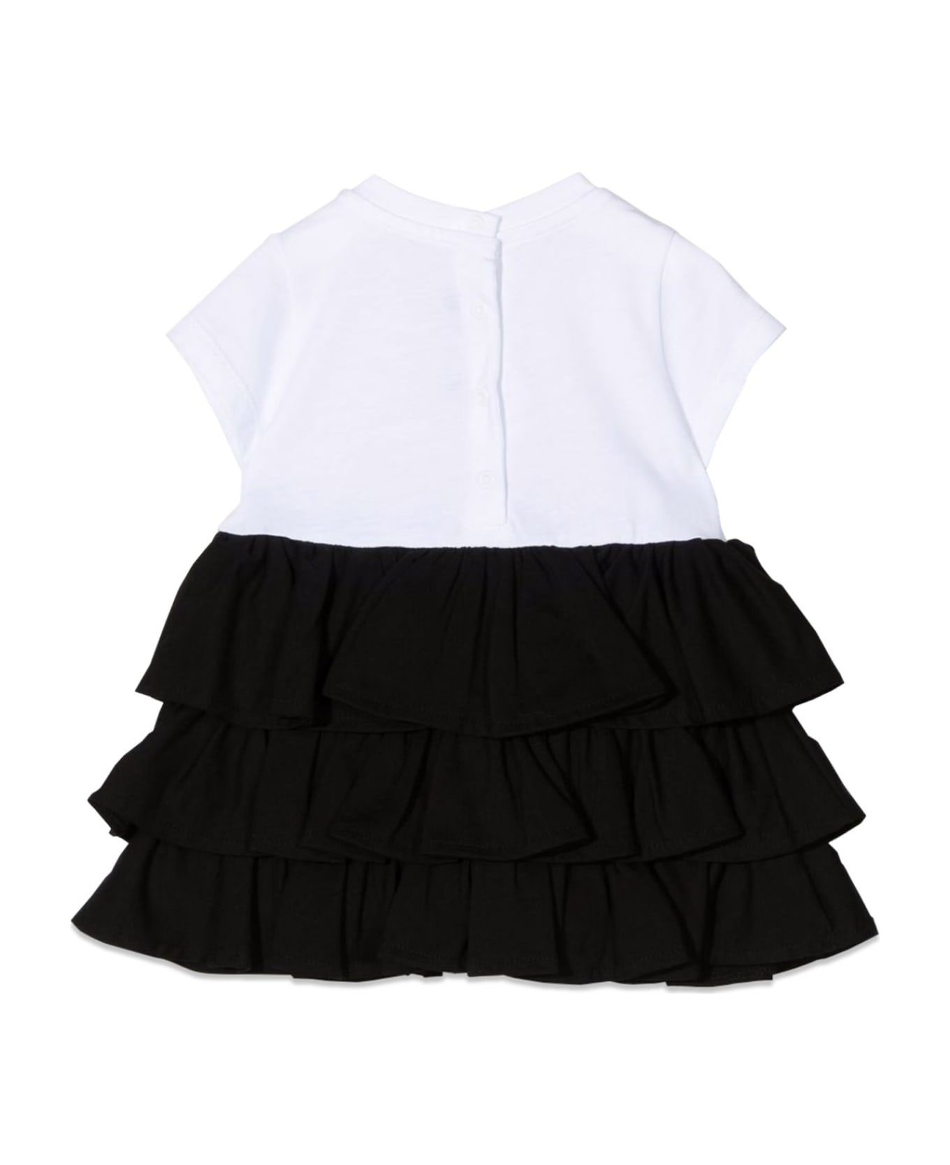 Balmain Ruffle Skirt Dress - BIANCO