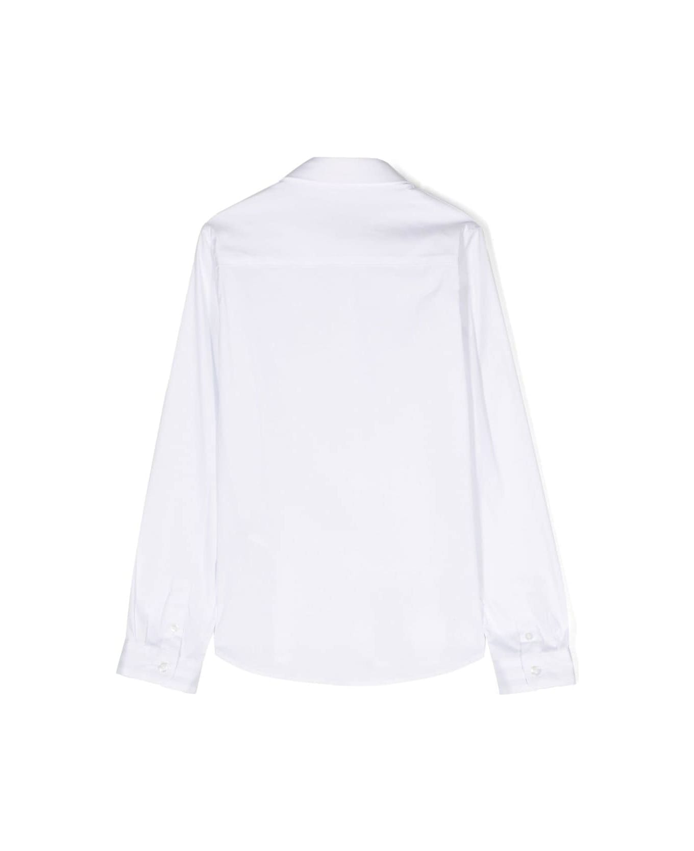 Hugo Boss Camicia Bianca In Misto Cotone Bambino - Bianco