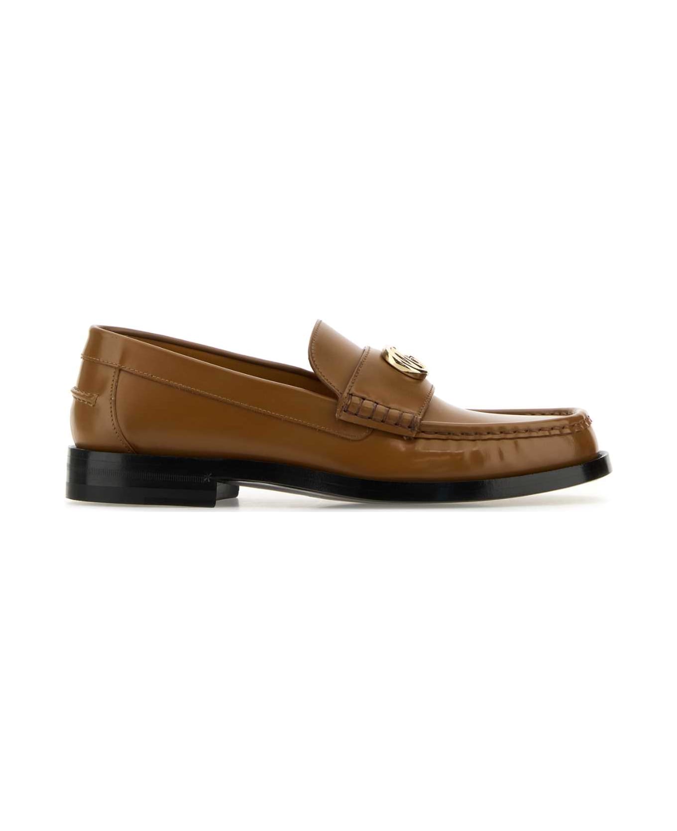 Gucci Brown Leather Loafers - LUMINIOUSWOOD