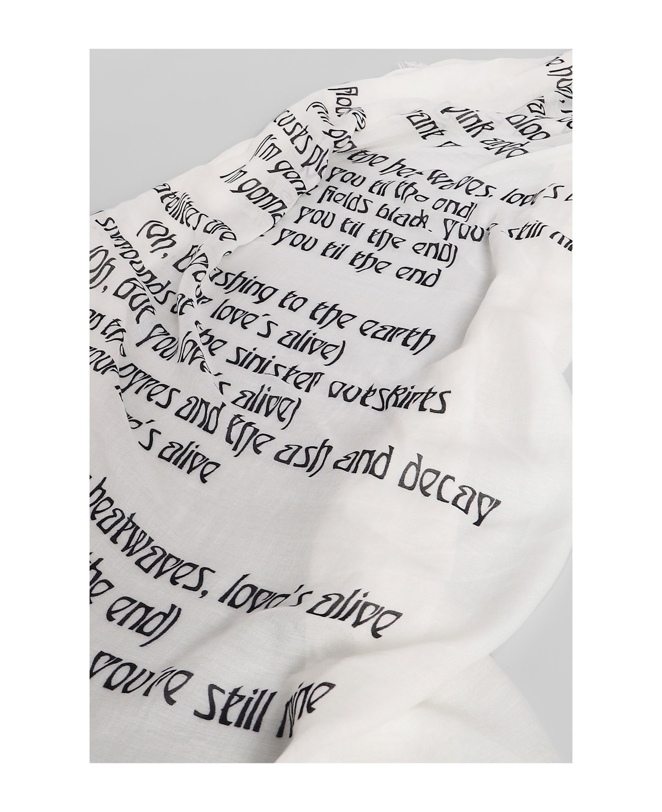 Ann Demeulemeester Scarve In White Cotton - white