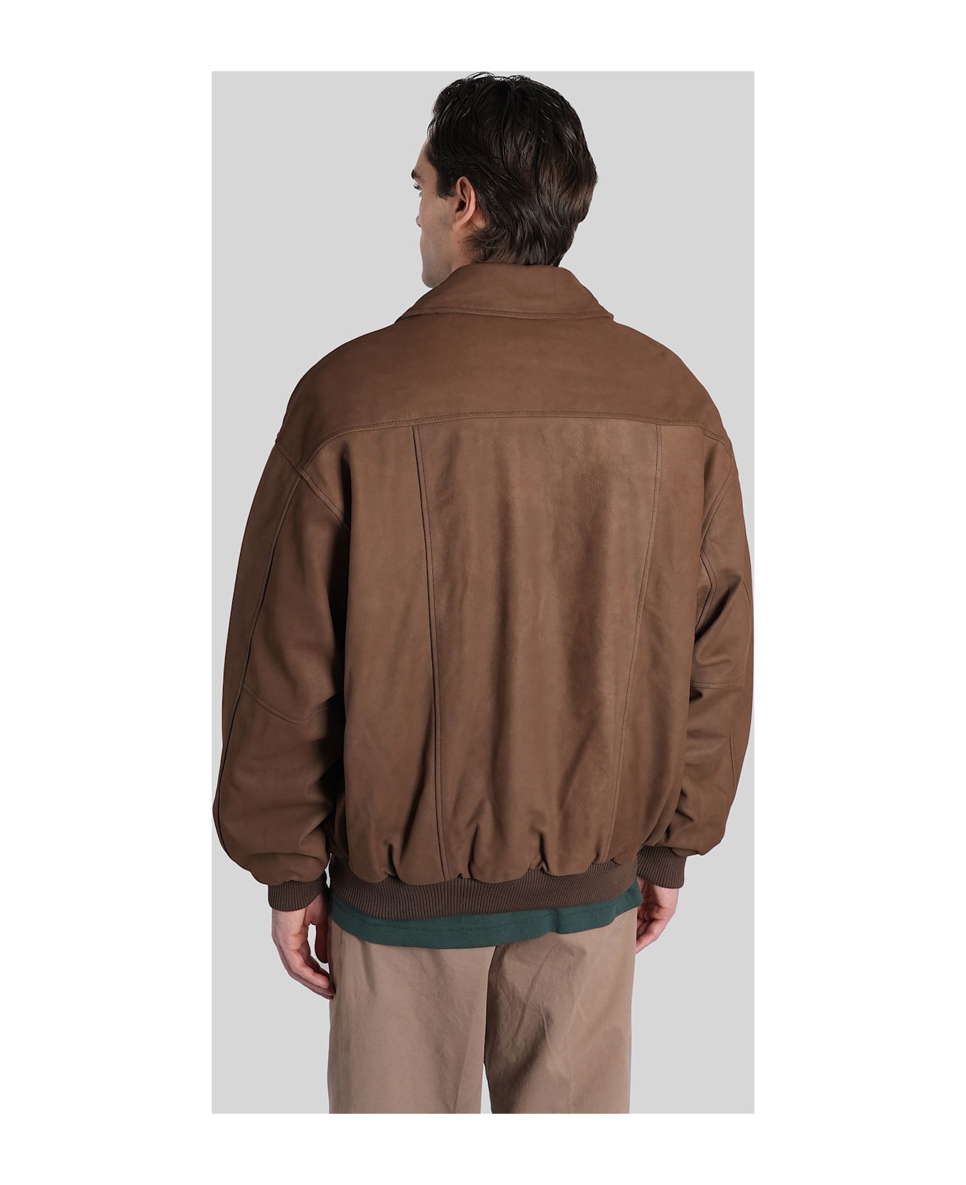 Timberland Limited Release Reis Bomber Jacket In Brown Leather - brown