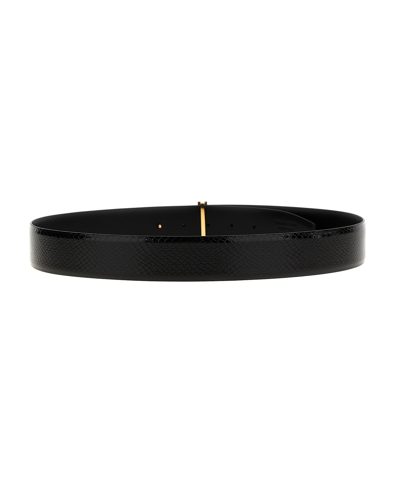 Tom Ford Logo Reversible Belt - Black  