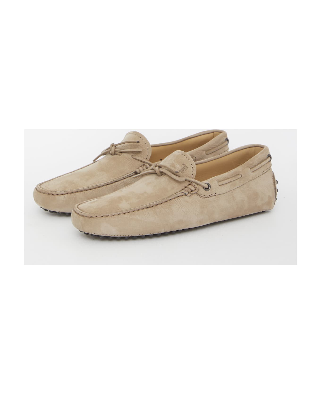 Tod's Dove-colored Gommino Loafers | italist