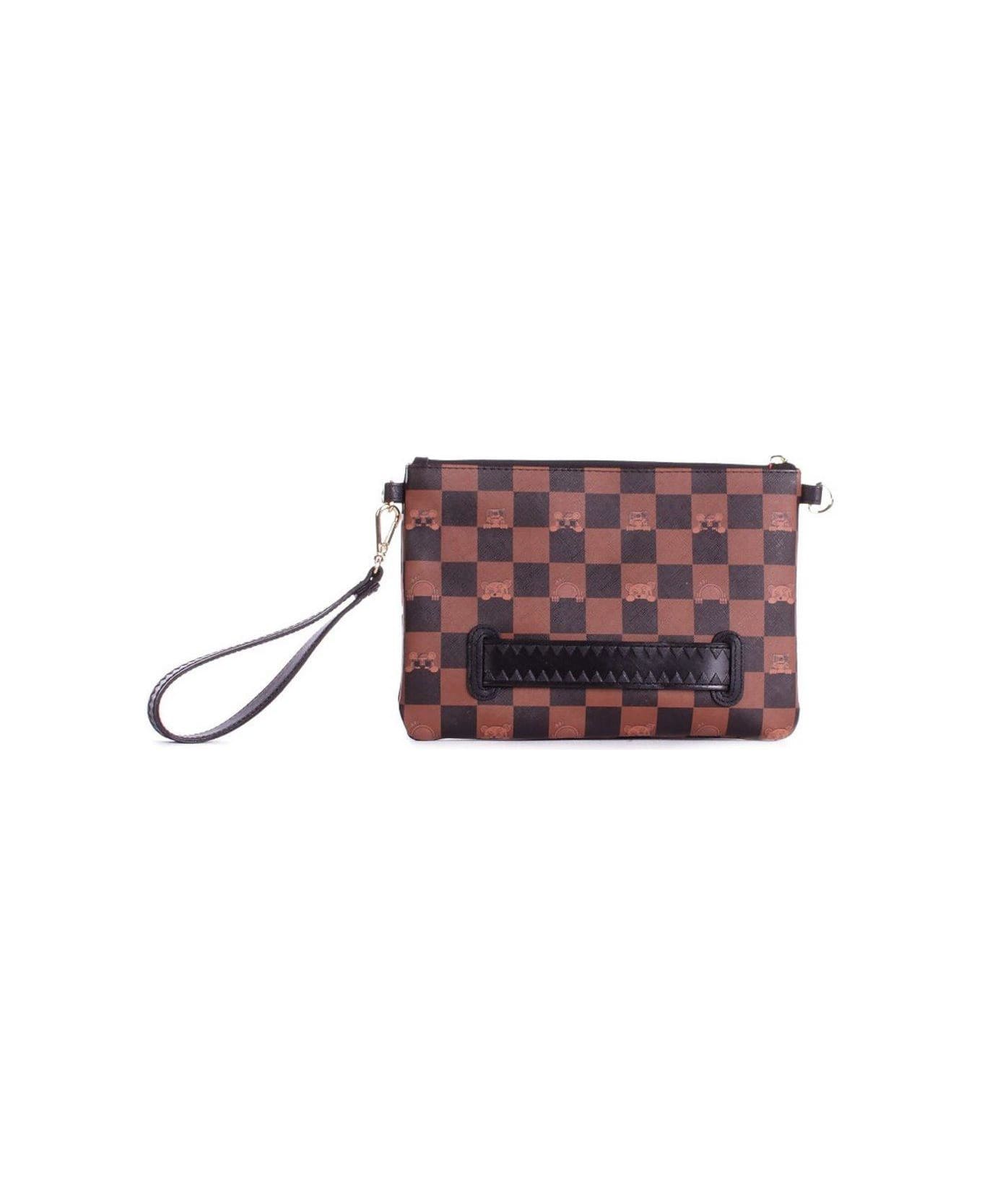 Sprayground The Hideout Crossover Clutch Bag - Brown/multi