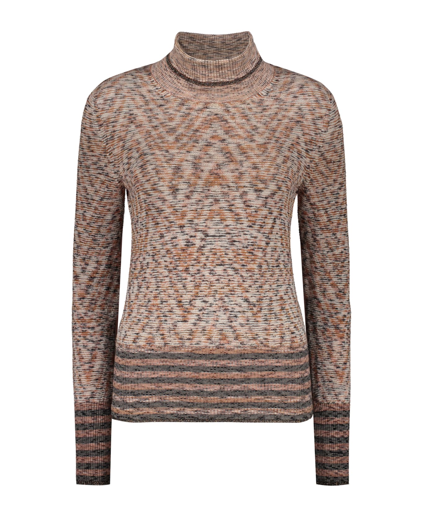 Missoni Wool Turtleneck Sweater - brown ニットウェア