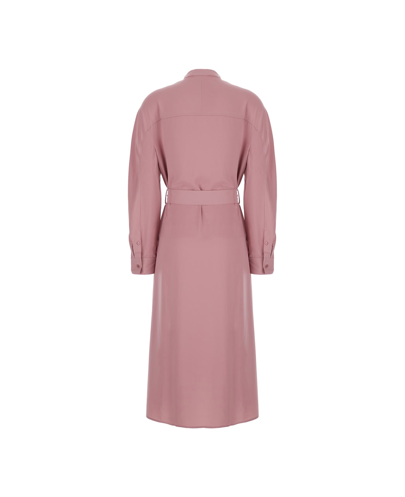 Maison Kitsuné Pink Long Chemisier Dress In Techno Fabric Woman - Pink ワンピース＆ドレス