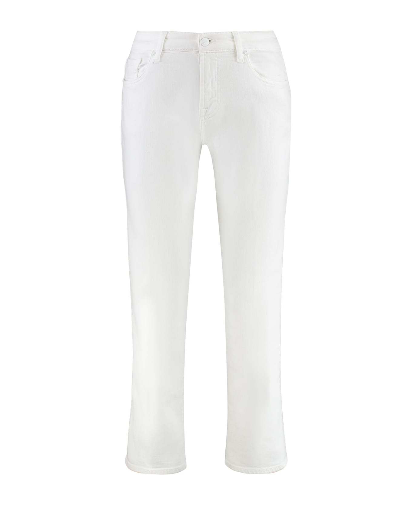 7 For All Mankind Calie Straight Leg Jeans - White