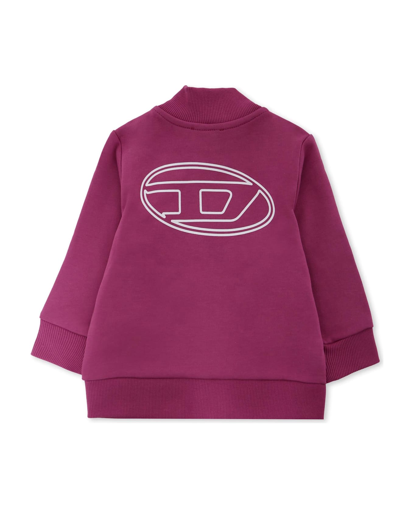 Diesel Purple Sweatshirt For Baby Girl With Logo - Violet