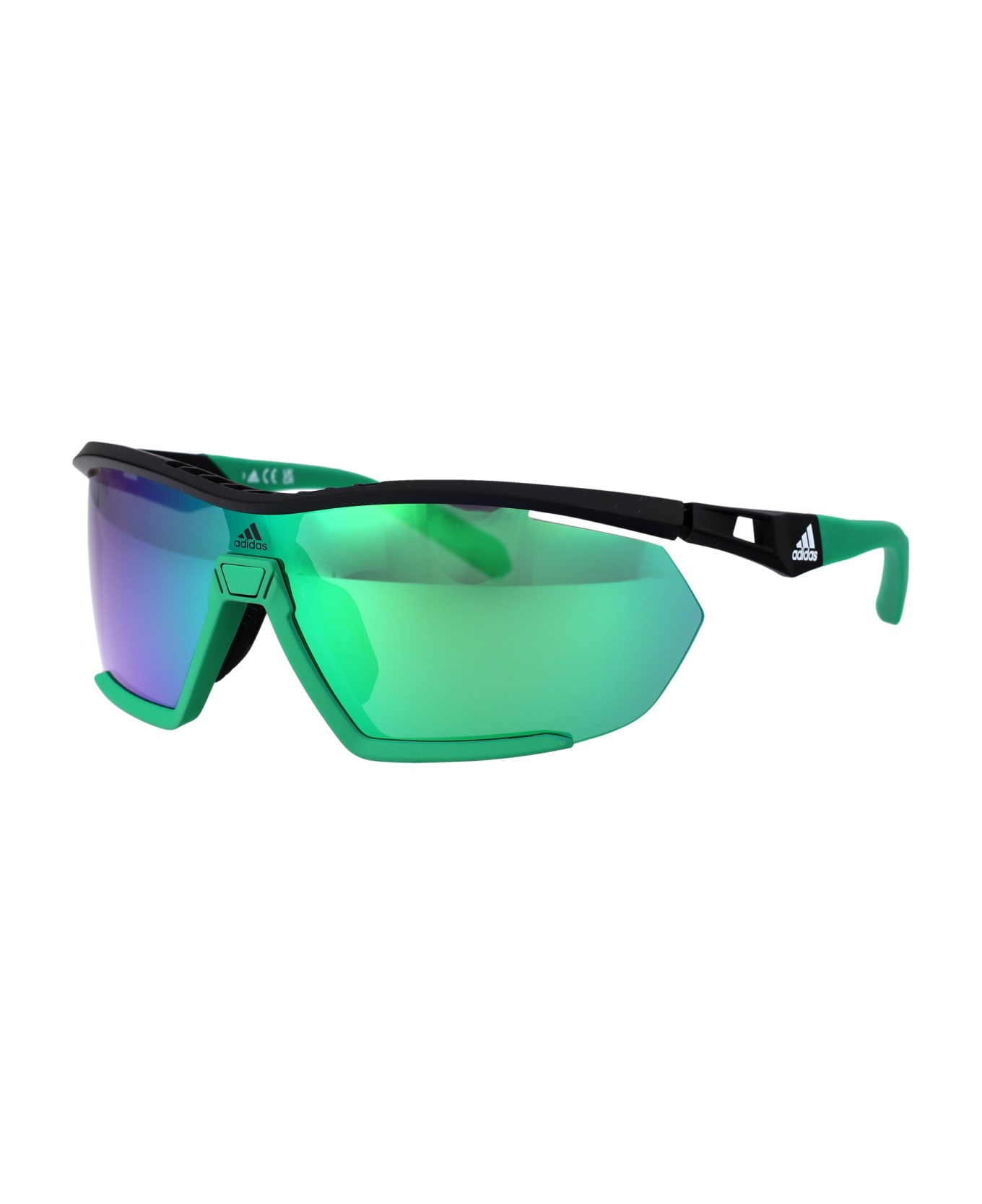 Adidas Cmpt Aero Li Sunglasses - 05Q Nero/Altro/Verde Specchiato
