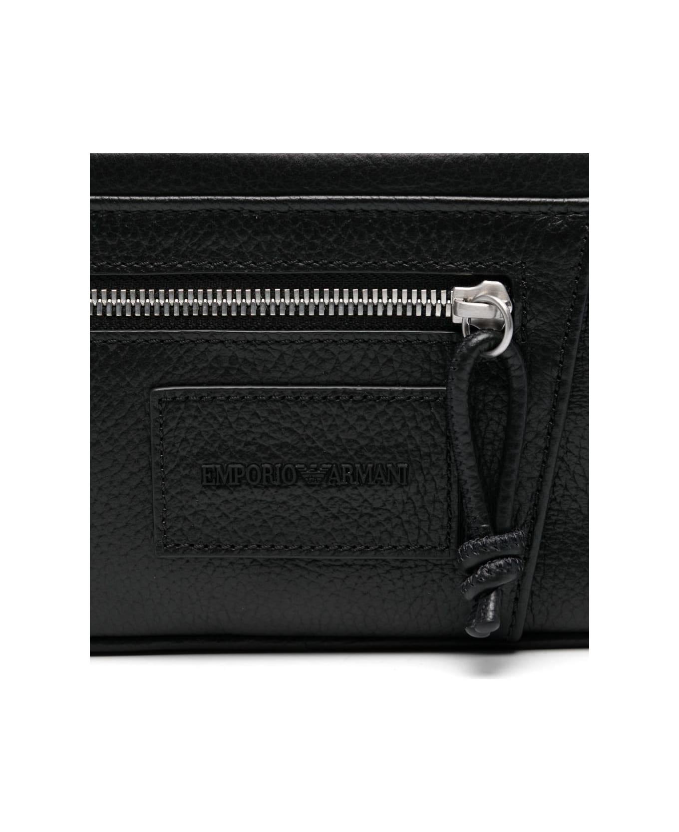 Emporio Armani Leather Beauty-case - Beige